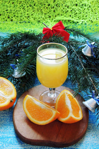桔子橙汁新年背景