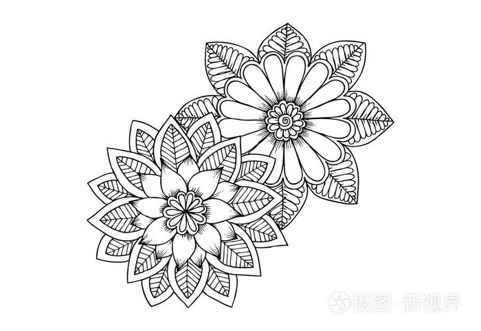 黑白花作为设计元素