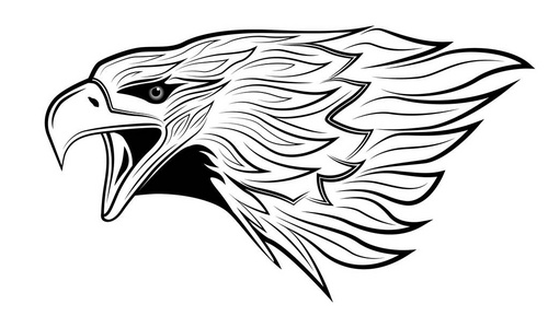 抽象鹰纹身的形式