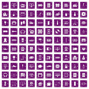 100 电器图标设置 grunge 紫色
