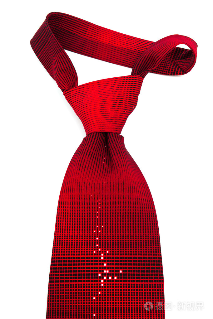 猩红色领带
