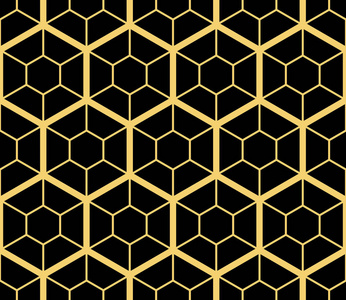 抽象的几何背景。六角形网格与嵌入式单元格