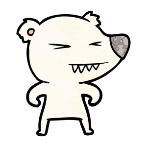 愤怒的北极熊卡通
