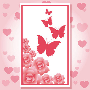 妇女节粉红卡图片