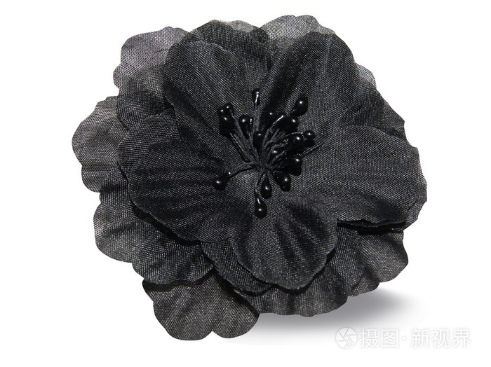 黑色面料花