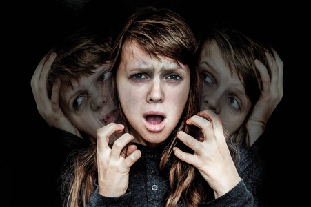 人格分裂的女性患精神分裂症照片