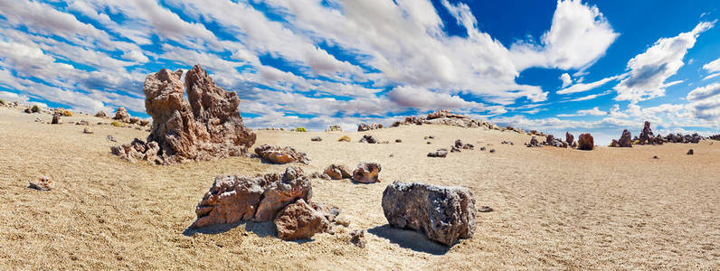 山风光, 德国家公园, 加那利群岛, 西班牙. 在山和沙漠徒步旅行