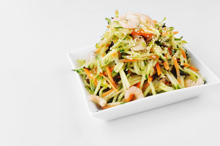 蔬菜沙拉与虾