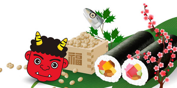 Setsubun 豆梅背景