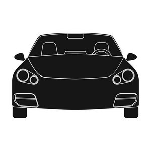 汽车单一图标黑色风格的设计。汽车维修站矢量符号股票插图网站