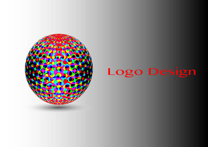 3d 的标志设计，这个标志是适用于全球公司 世界技术 媒体和宣传机构