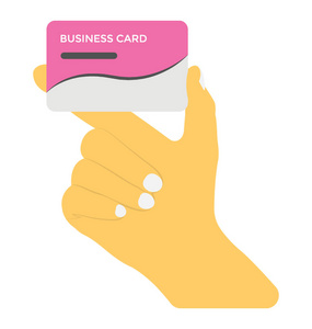 手持信用卡代表支付方式平面设计图标