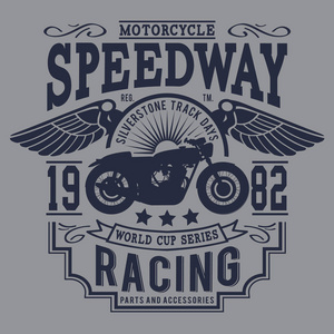 英国摩托车赛车排版, tshirt 图形