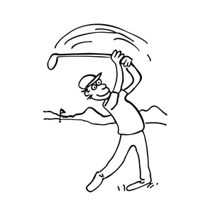 高尔夫球挥杆图片-高尔夫球挥杆素材-高尔夫球挥杆插画-摄图新视界
