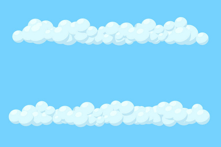 两个分离器, didviders 以云的形式。孤立插图, 矢量