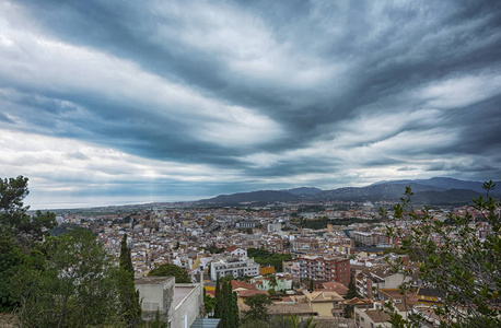 布莱斯住宅区的俯视图西班牙加泰罗尼亚