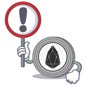 与符号 Eos 硬币字符卡通