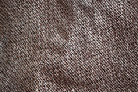 一个很旧的棕色麻袋布的质地。复古纹理与帆布材料。具有复制空间的背景图像