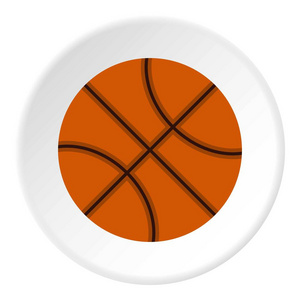 橙色的篮球球图标圆