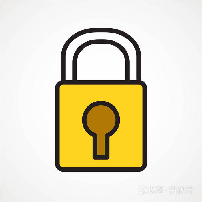 web 锁的图标.矢量图