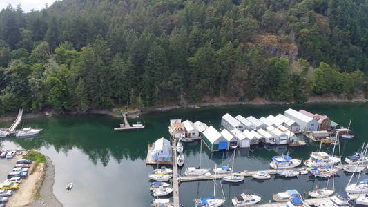 热那亚海湾鸟瞰在温哥华海岛