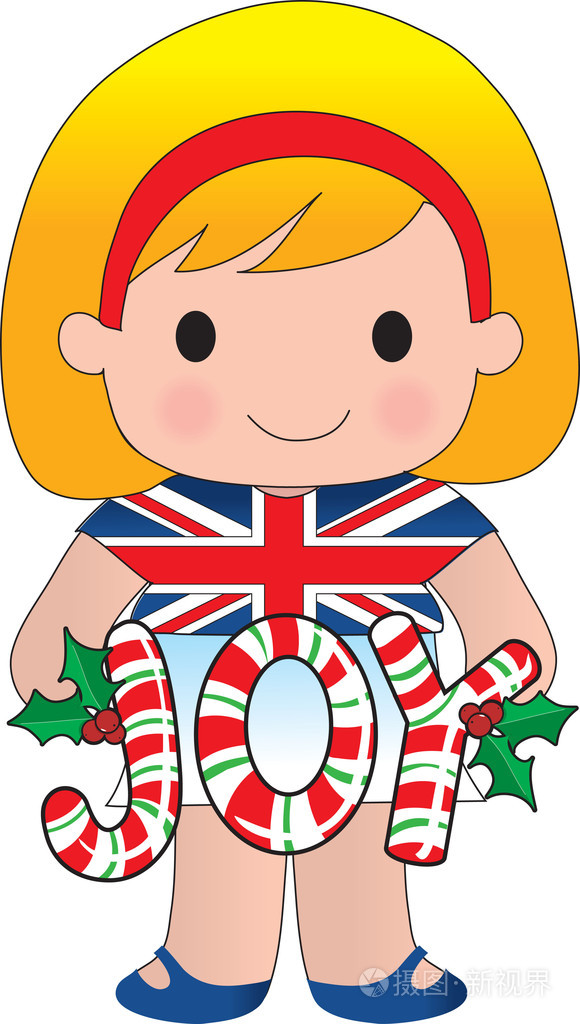 英国或英国圣诞女孩