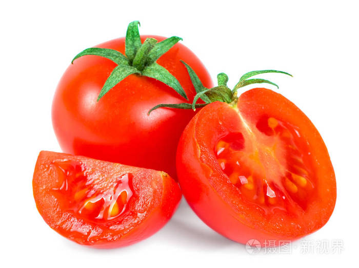 新鲜的西红柿。分离