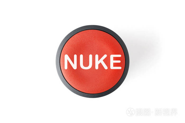 红色圆形核弹发射按钮