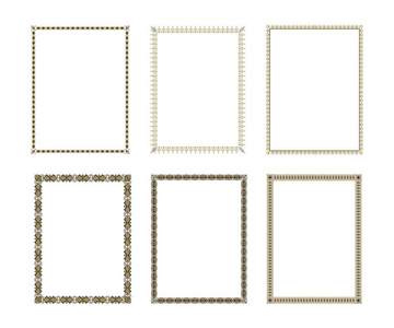 设置豪华装饰框架插图