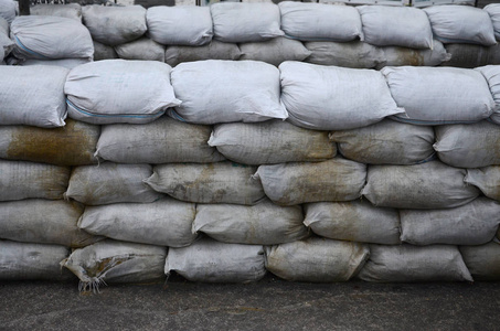 用于军事用途的防沙袋路障.英俊的战术掩体照片