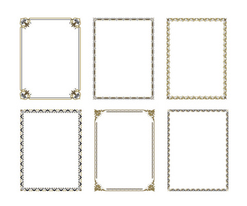 设置豪华装饰框架插图