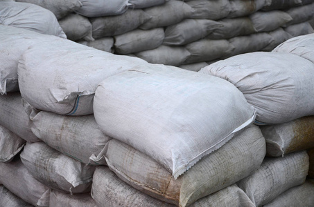 用于军事用途的防沙袋路障.英俊的战术掩体照片