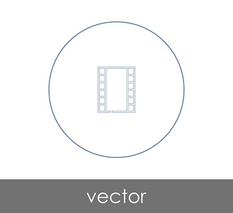 用于网页设计和应用的影片图标, 矢量插图