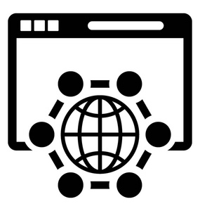 网站算法字形图标照片