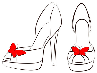 高跟鞋复古鞋图片