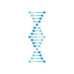 在白色背景下的扁平型 Dna simbol