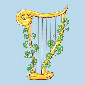 竖琴矢量图片-竖琴矢量素材-竖琴矢量插画-摄图新视界