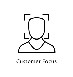 客户焦点向量行图标