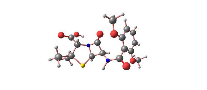 西林分子结构在白色分离