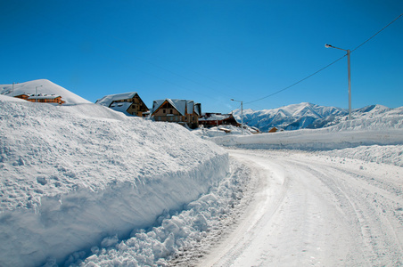 冬天的雪道