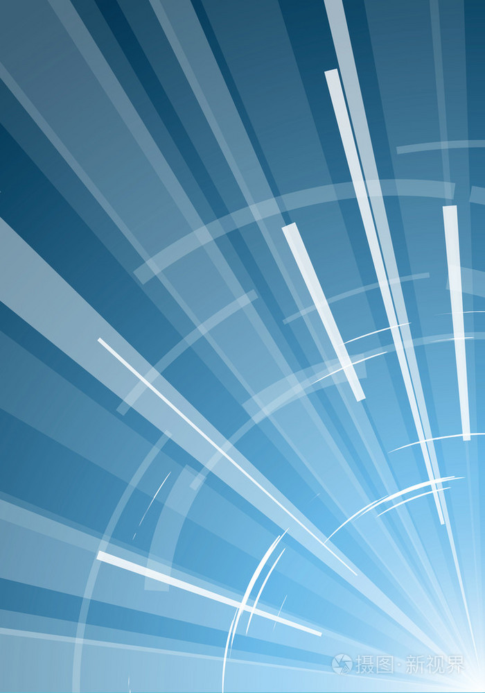 蓝色背景光线
