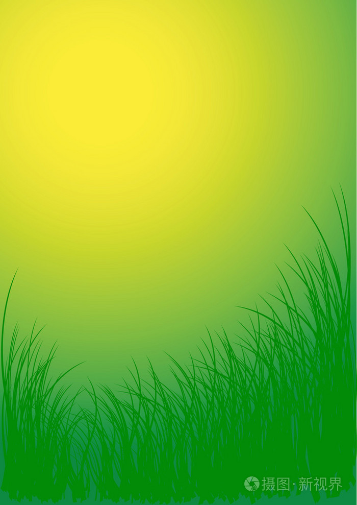 绿色矢量草背景