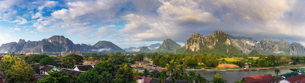 万荣, 老挝的全景和美丽的风景