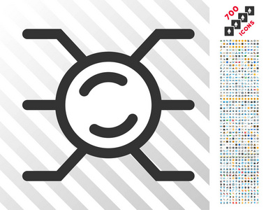 带红利的网络节点平面图标照片