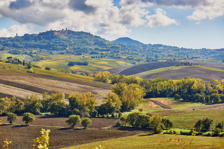 Quirico 瓦道尔, 托斯卡纳, 意大利的景观