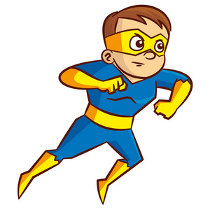 超级英雄男孩卡通人物