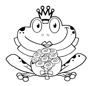 描绘新娘青蛙卡通人物图片