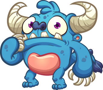 蓝色忧虑的妖怪照片