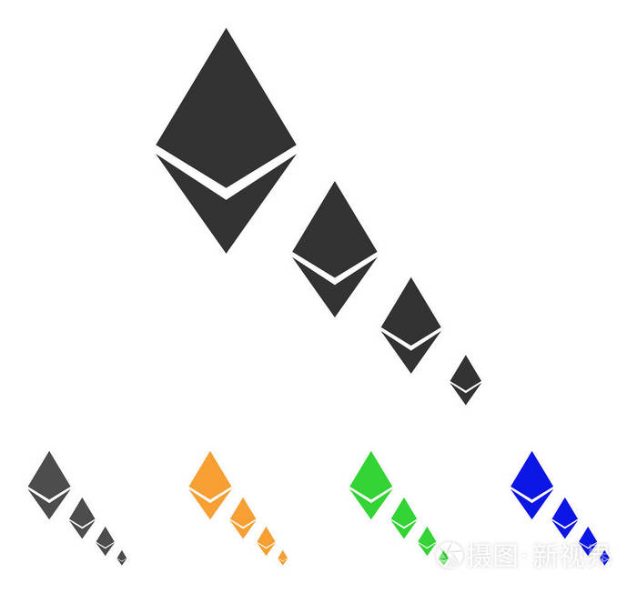 Ethereum 水晶 Defaltion 矢量图标