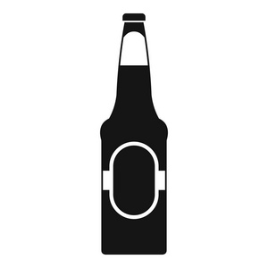 瓶的啤酒图标，简单的样式